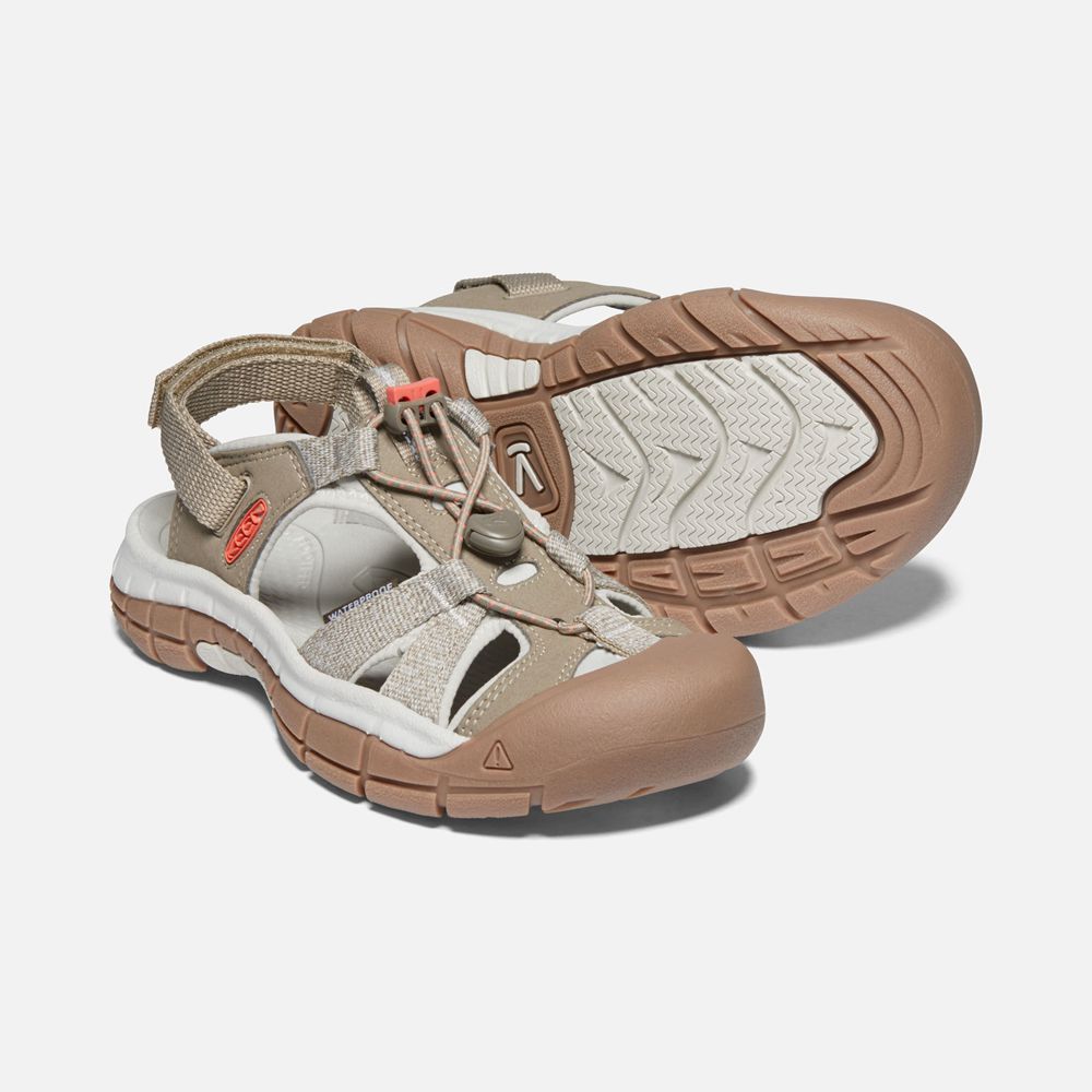 Sandales Keen Femme Beige/Corail | Ravine H2 | IACXF-4583